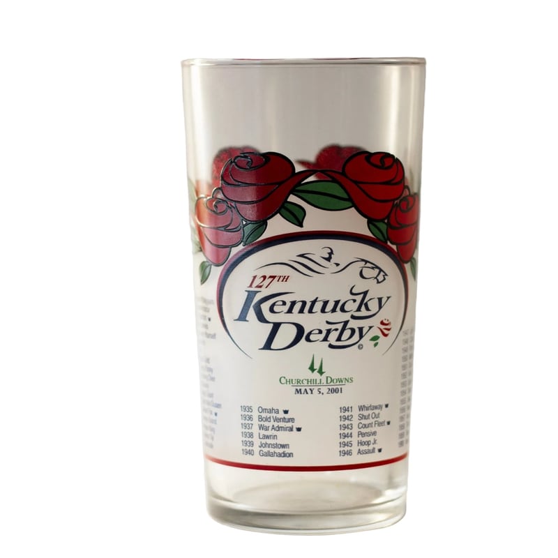 2001 Kentucky Derby glass
